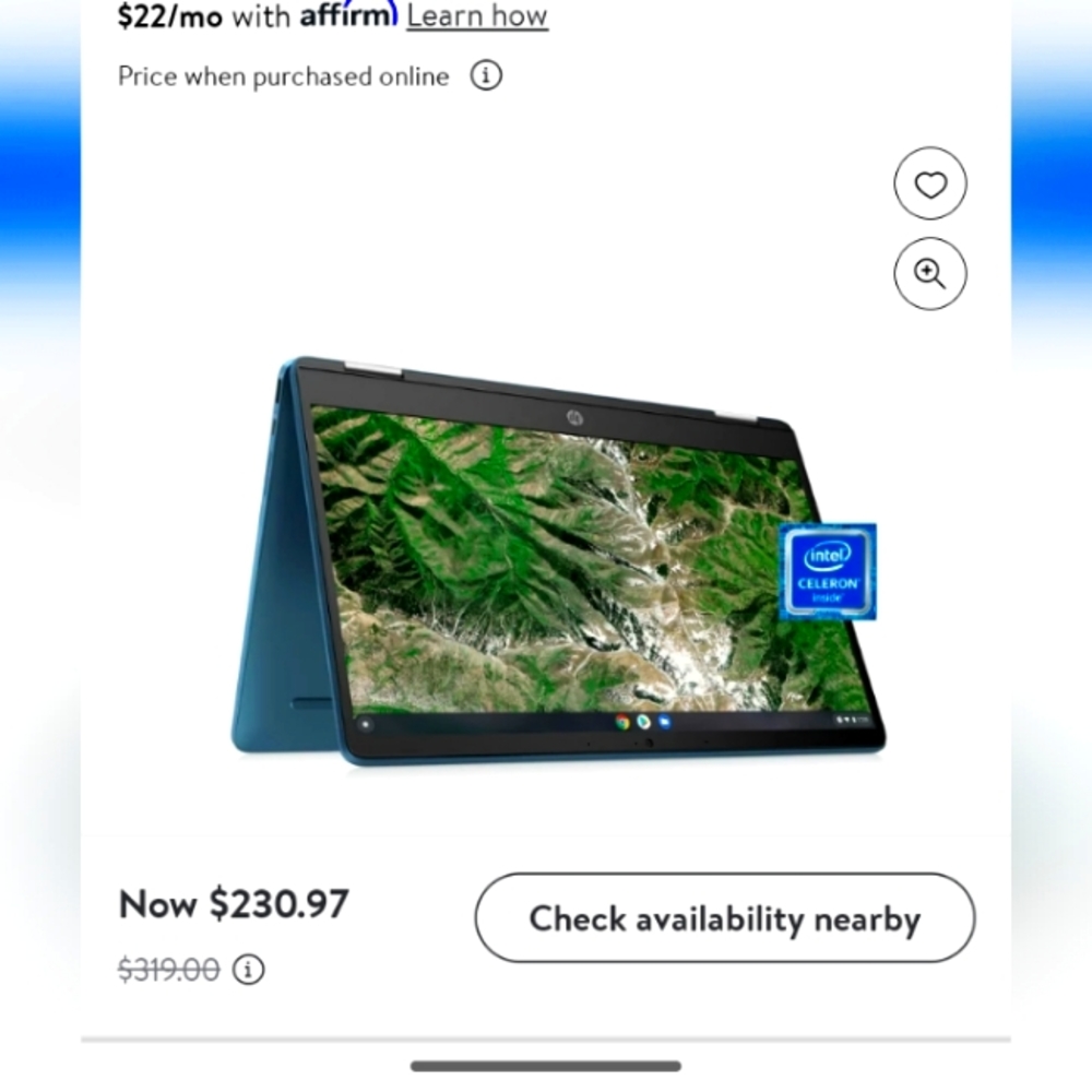 HP 14" 2 in 1 Touch Chromebook